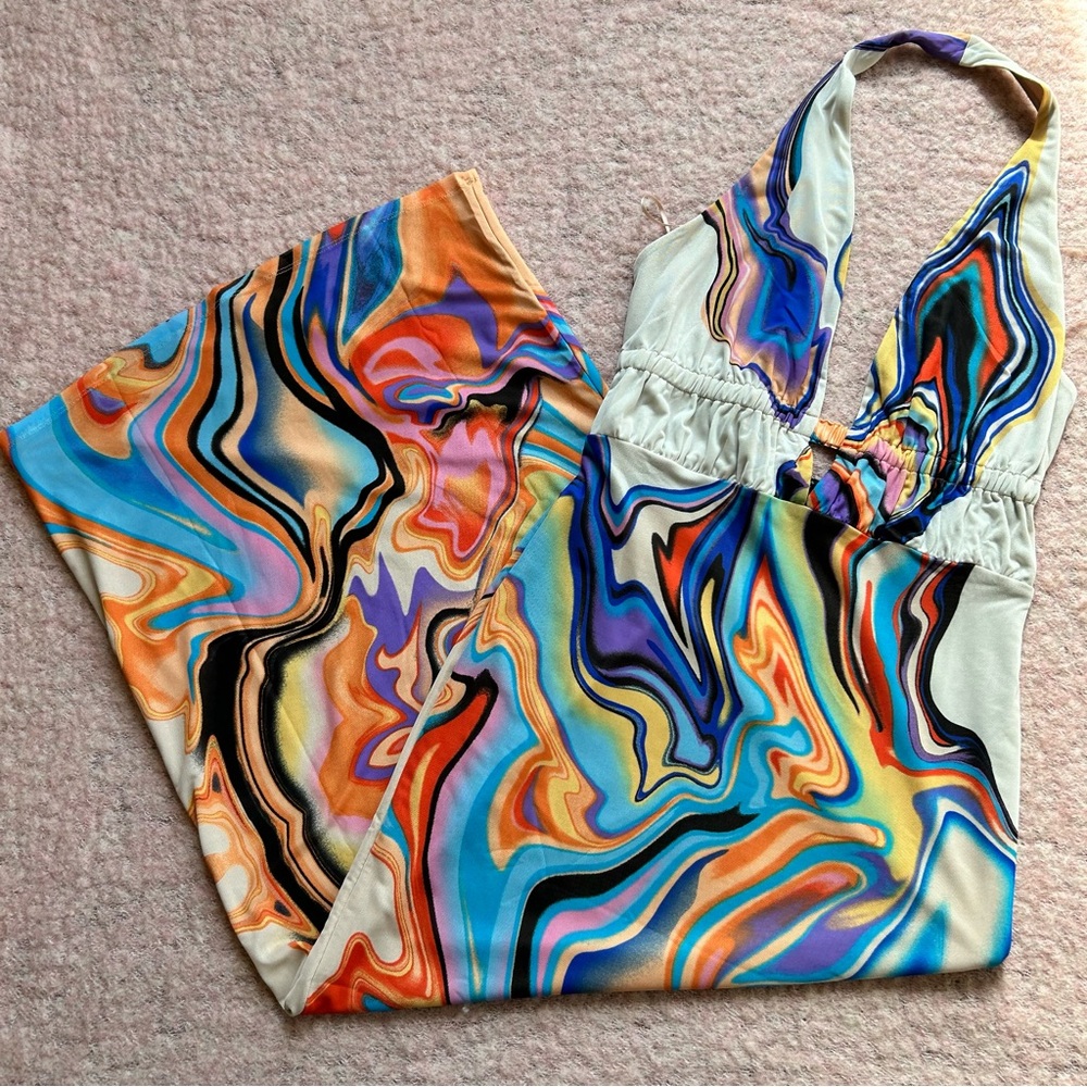 AFRM Dakota Dress in Spring Marble - Picture 3 of 8